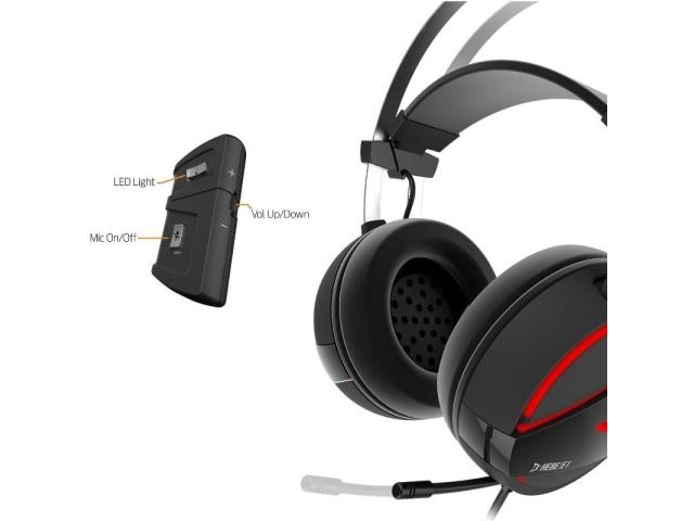 Casti cu microfon Gamdias Hebe E1 RGB, 3.5mm jack, Black