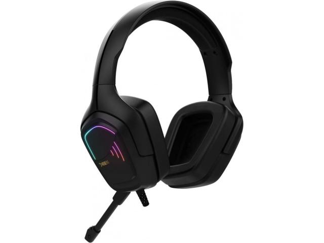 Casti cu microfon Gamdias Hebe E2 RGB, 3.5mm jack/USB-A, Black