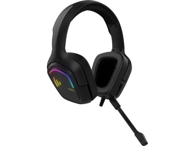 Casti cu microfon Gamdias Hebe E2 RGB, 3.5mm jack/USB-A, Black