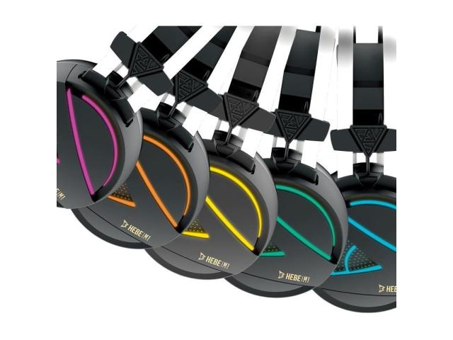 Casti cu microfon Gamdias Hebe M1 RGB, USB-A, Black