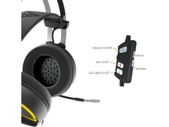 Casti cu microfon Gamdias Hebe M1 RGB, USB-A, Black