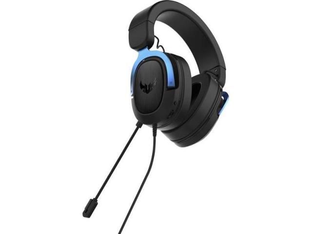 Casti cu microfon ASUS TUF Gaming H3, 3.5mm jack, Black-Blue