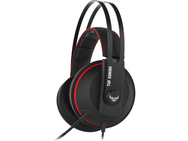 Casti cu microfon ASUS TUF Gaming H7, USB-A/3.5mm jack, Black-Red