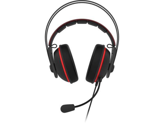 Casti cu microfon ASUS TUF Gaming H7, USB-A/3.5mm jack, Black-Red