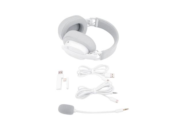Casti cu microfon Redragon Luce, 3.5 mm jack/USB Wireless/Bluetooth, White