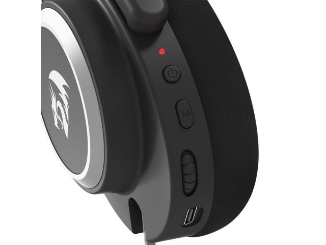 Casti gaming Bluetooth cu fir si wireless Redragon Nyx Pro, Negru, H891