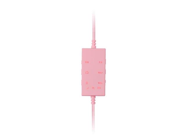 Casti cu microfon Redragon Aurora, USB-A, Pink