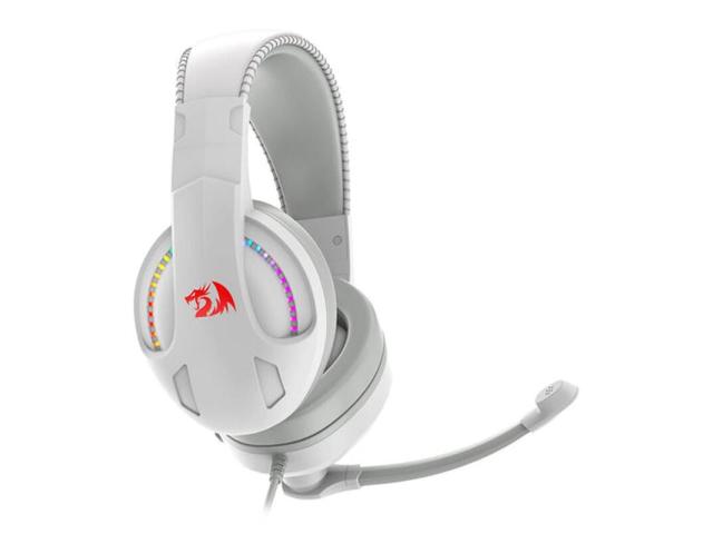 Casti cu microfon Redragon Cronus, RGB LED, 3.5mm jack/USB, White