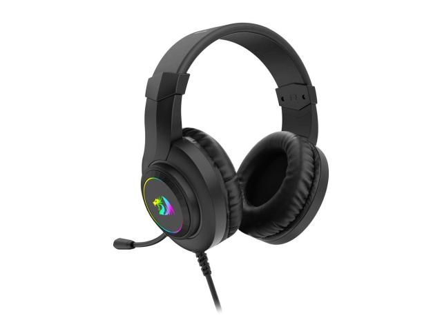 Casti cu microfon Redragon Hyla, RGB LED, USB, Black