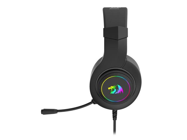 Casti cu microfon Redragon Hyla, RGB LED, USB, Black