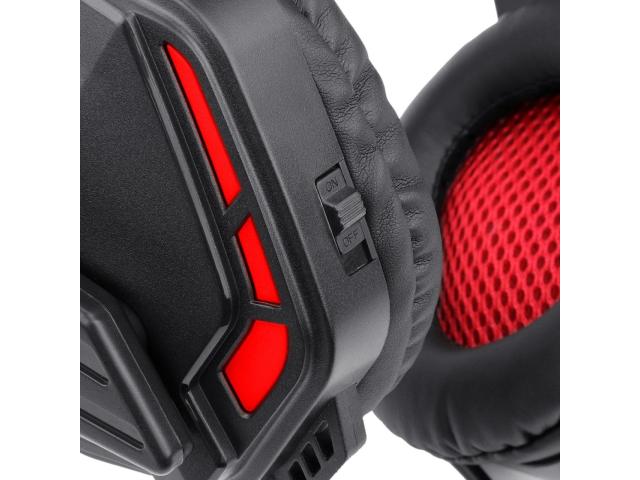 Casti cu microfon Redragon Themis, 3.5mm jack/USB-A, Black-Red