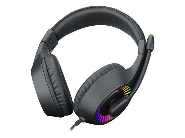 Casti cu microfon T-Dagger Caspian, USB-A/3.5mm jack, Black