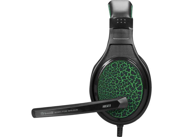 Casti cu microfon Marvo H8323, 3.5mm jack, Green