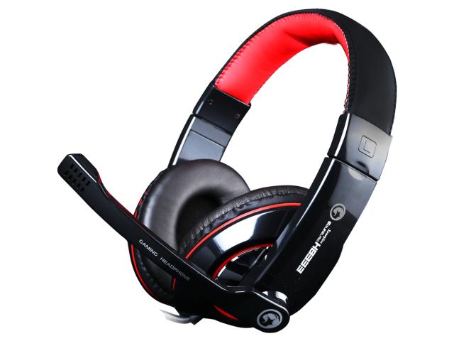 Casti cu microfon Marvo H8333, 3.5mm jack, Black-Red