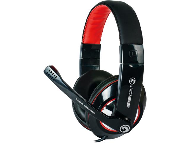 Casti cu microfon Marvo H8333, 3.5mm jack, Black-Red