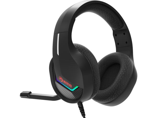 Casti cu microfon Marvo H8618, USB, Black