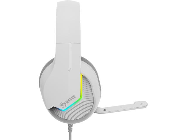 Casti cu microfon MARVO H8618, stereo, USB, White