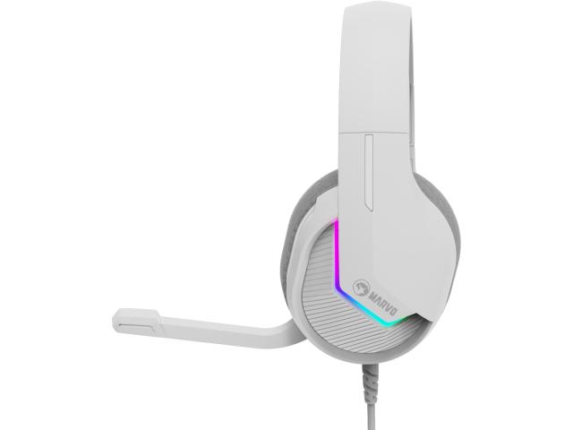 Casti cu microfon MARVO H8618, stereo, USB, White