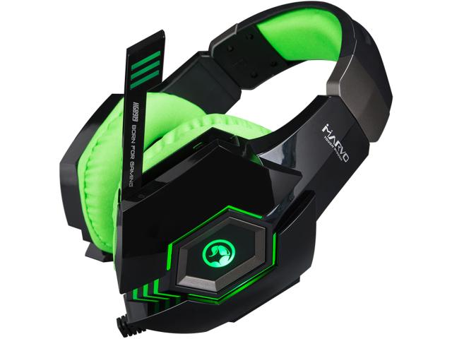 Casti cu microfon Marvo HG8919, 3.5mm jack/USB-A, Green