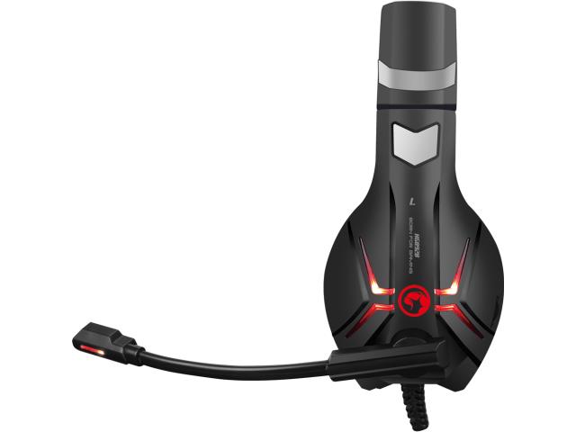 Casti cu microfon Marvo HG8928, 3.5mm jack/USB-A, Black-Red