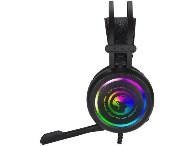 Casti cu microfon Marvo HG8930, 3.5mm jack/USB-A, Black