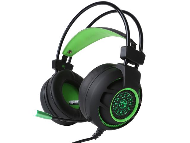 Casti cu microfon Marvo HG9012, USB-A, Black-Green