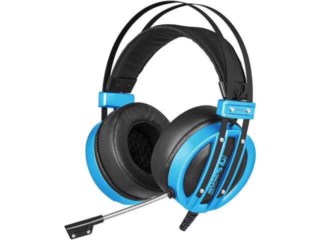 Casti cu microfon Marvo HG9037, USB-A, Blue-Black