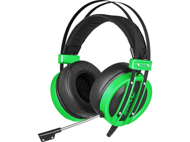 Casti cu microfon Marvo HG9037, USB-A, Black- Green
