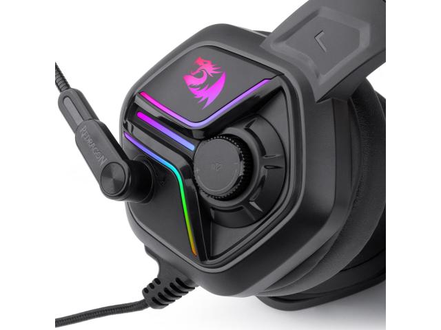 Casti cu microfon Redragon Ajax RGB, USB-A/3.5mm jack, Black
