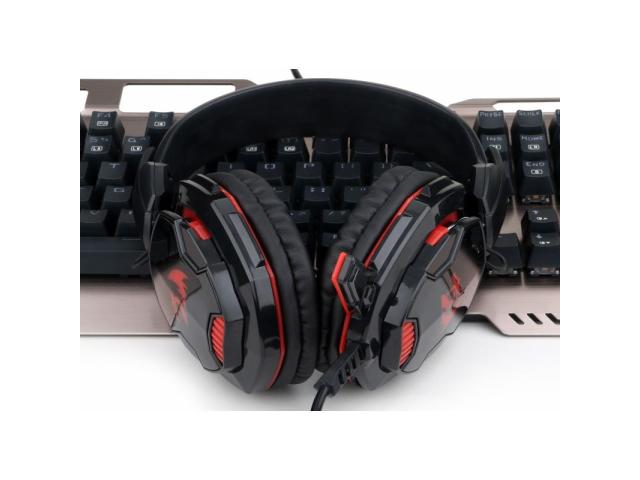 Casti cu microfon Redragon Glaucus, 3.5mm jack/USB-A, Black