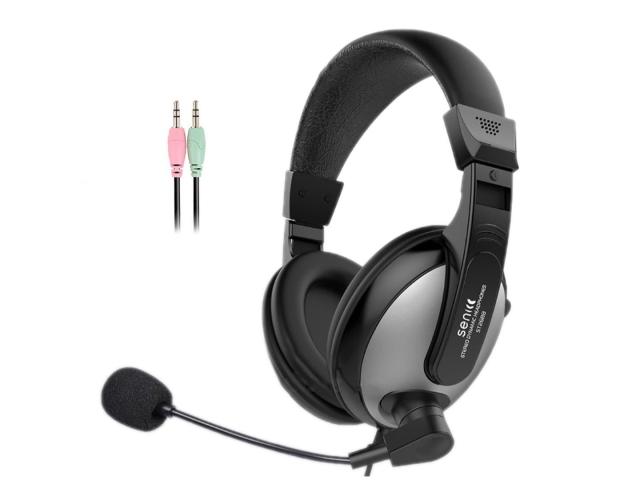 Casti cu microfon Somic ST-2688, 3.5mm jack, Black-Silver