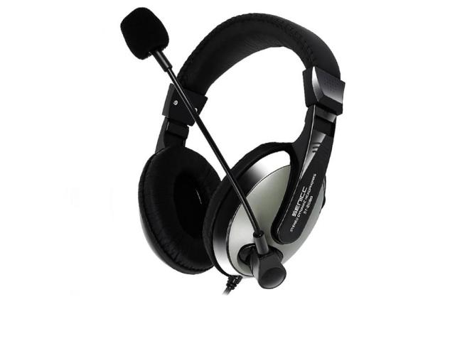 Casti cu microfon Somic ST-2688, 3.5mm jack, Black-Silver