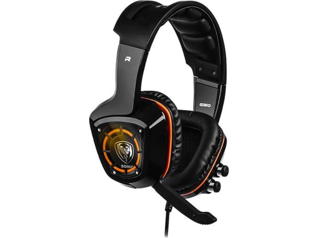 Casti cu microfon Somic G910, USB-A, Black
