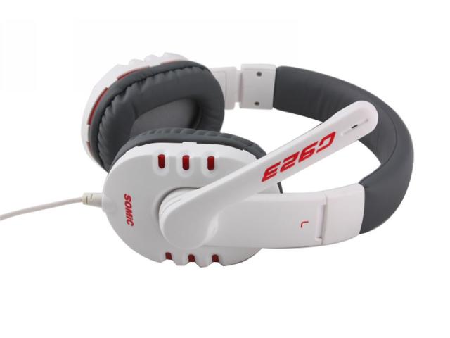 Casti cu microfon Somic G923, 3.5mm jack, White