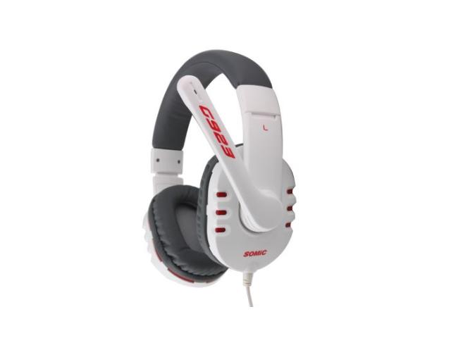 Casti cu microfon Somic G923, 3.5mm jack, White