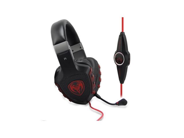 Casti cu microfon Somic G930, USB-A, Black-Red