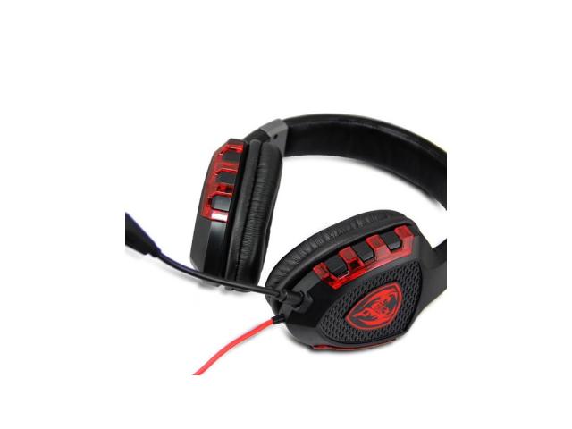 Casti cu microfon Somic G930, USB-A, Black-Red