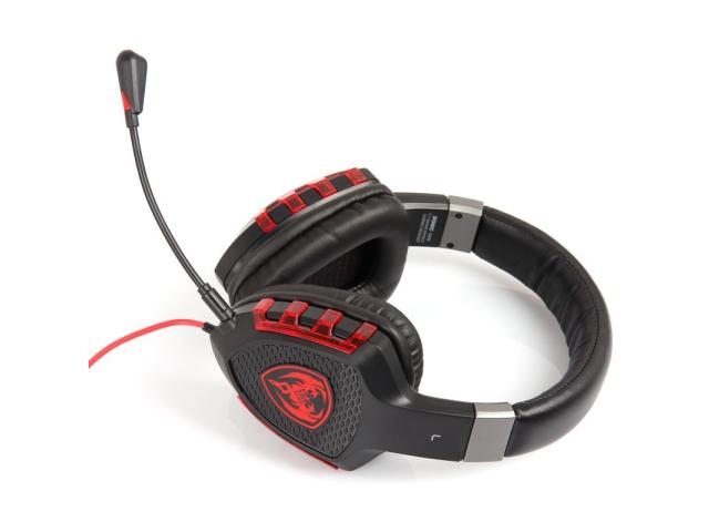 Casti cu microfon Somic G930, USB-A, Black-Red