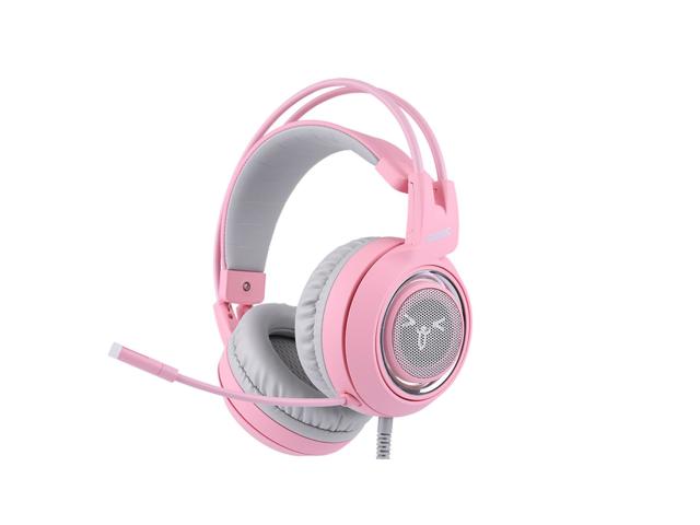 Casti cu microfon Somic G951s, 3.5mm jack, Pink