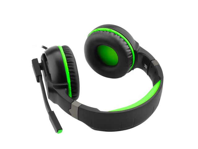 Casti cu microfon T-Dagger Caucasus, 3.5mm jack/USB-A, Black-Green