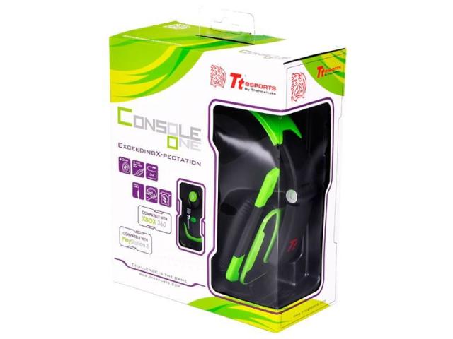 Casti cu microfon Thermaltake eSPORTS Console One, USB-A, Black-Green