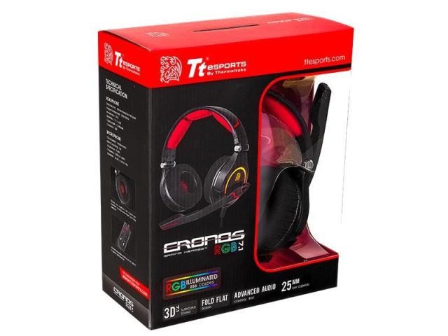 Casti cu microfon Thermaltake Tt eSPORTS by CRONOS RGB 7.1, USB-A, Black