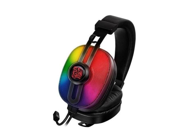 Casti cu microfon Thermaltake Tt eSPORTS Pulse G100 RGB LED, 3.5mm jack/USB-A, Black