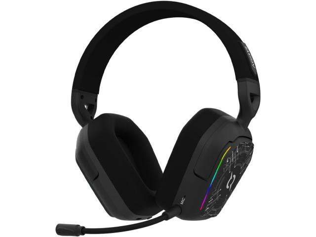 Casti cu microfon AQIRYS Alnair, USB/USB Wireless/3.5mm jack, Black