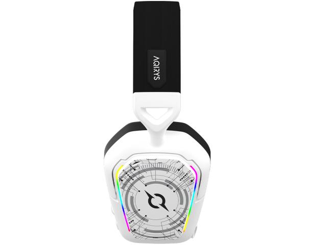 Casti cu microfon AQIRYS Alnair, USB/USB Wireless/3.5mm jack, White