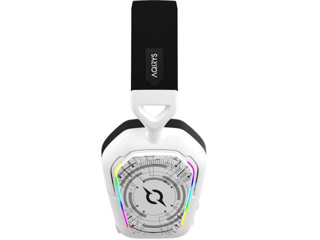 Casti cu microfon AQIRYS Alnair, USB/USB Wireless/3.5mm jack, White