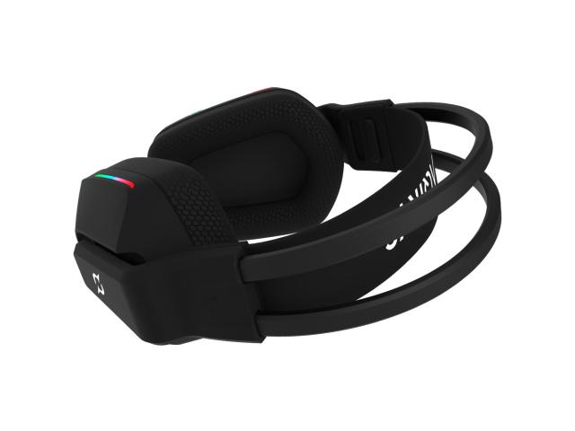 Casti cu microfon AQIRYS Alya, USB/USB Wireless/3.5mm jack, Black