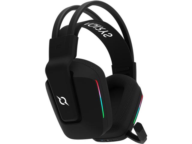 Casti cu microfon AQIRYS Alya, USB/USB Wireless/3.5mm jack, Black