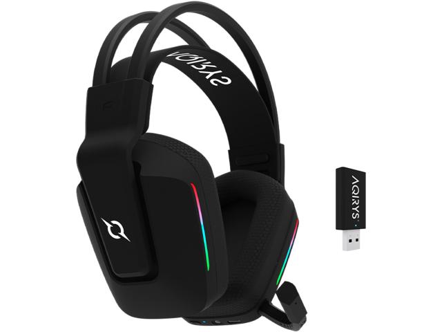 Casti cu microfon AQIRYS Alya, USB/USB Wireless/3.5mm jack, Black