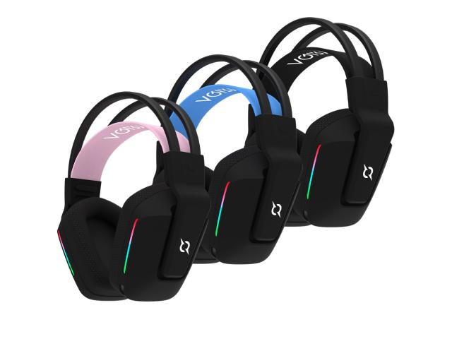 Casti cu microfon AQIRYS Alya, USB/USB Wireless/3.5mm jack, Black